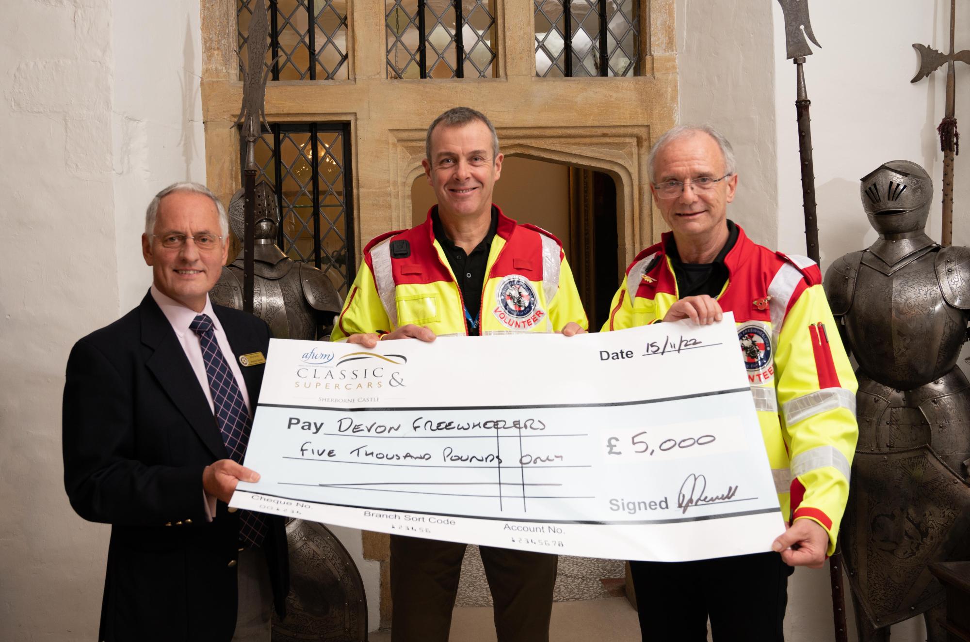 Thank you to Sherborne Classic Cars for £5000.00 Donation