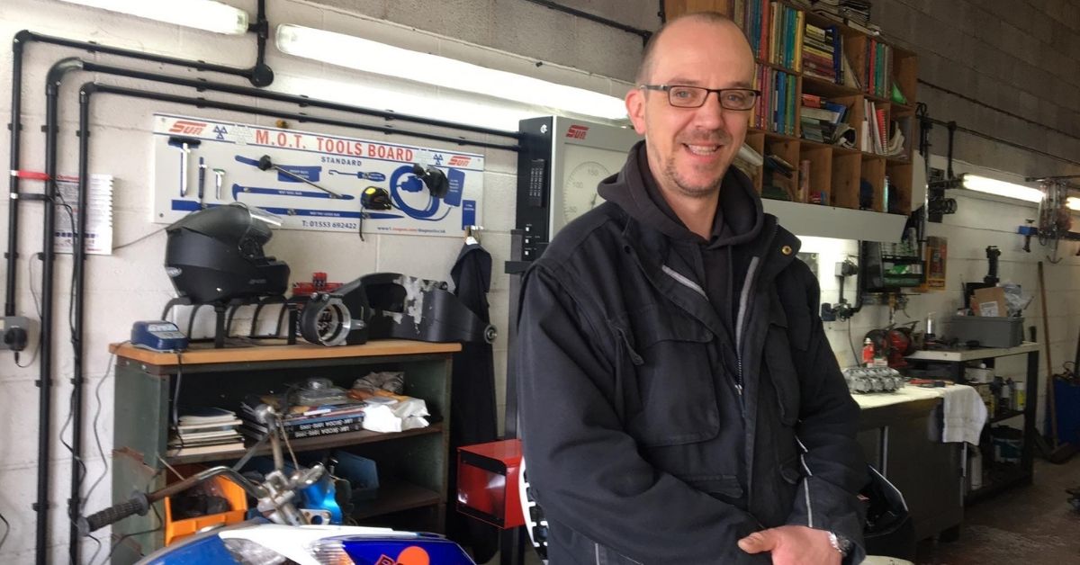 Good Samaritan motorbike mechanic works for free to keep the Devon Freewheelers on the road