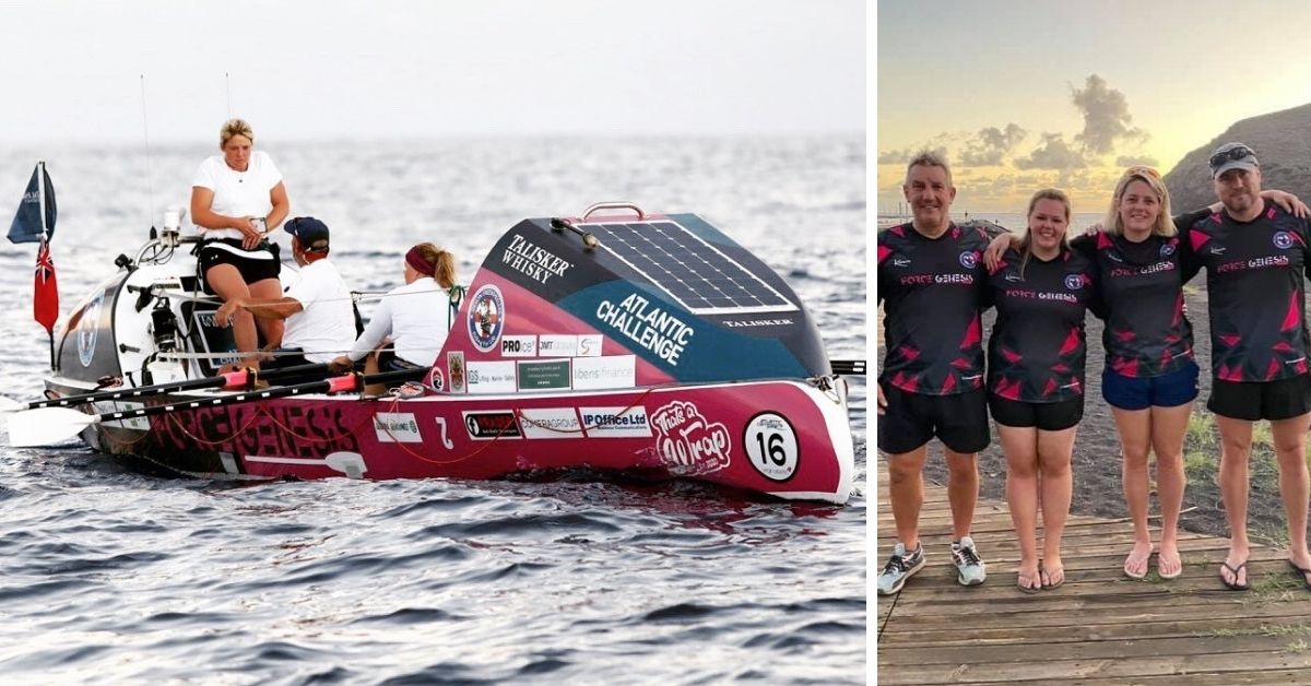 Halfway mark in sight for ‘sometimes best in the fleet’ crew rowing 3,000 miles for Devon Freewheelers