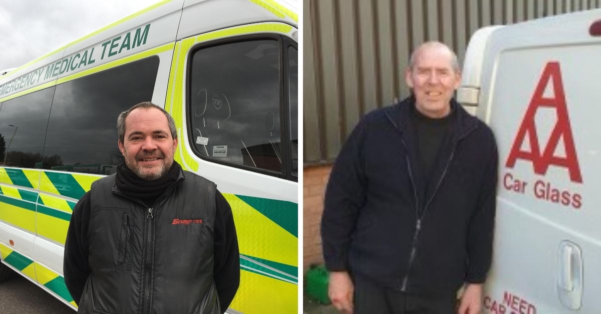 ‘Diamond’ geezers: Garage owner lives at work for three months to keep Devon Freewheelers on the road during the pandemic