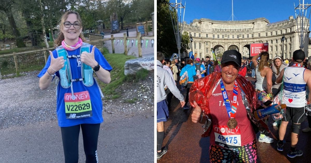 ‘The Blood Bikes never left my mind and that is why I pushed every step’ – duo of London Marathon runners race for the Devon Freewheelers