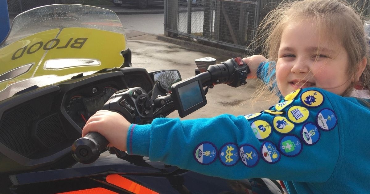 Chores charity challenge boosts blood bikes thanks to Devon Freewheelers’ youngest fundraiser, Elsie, aged six