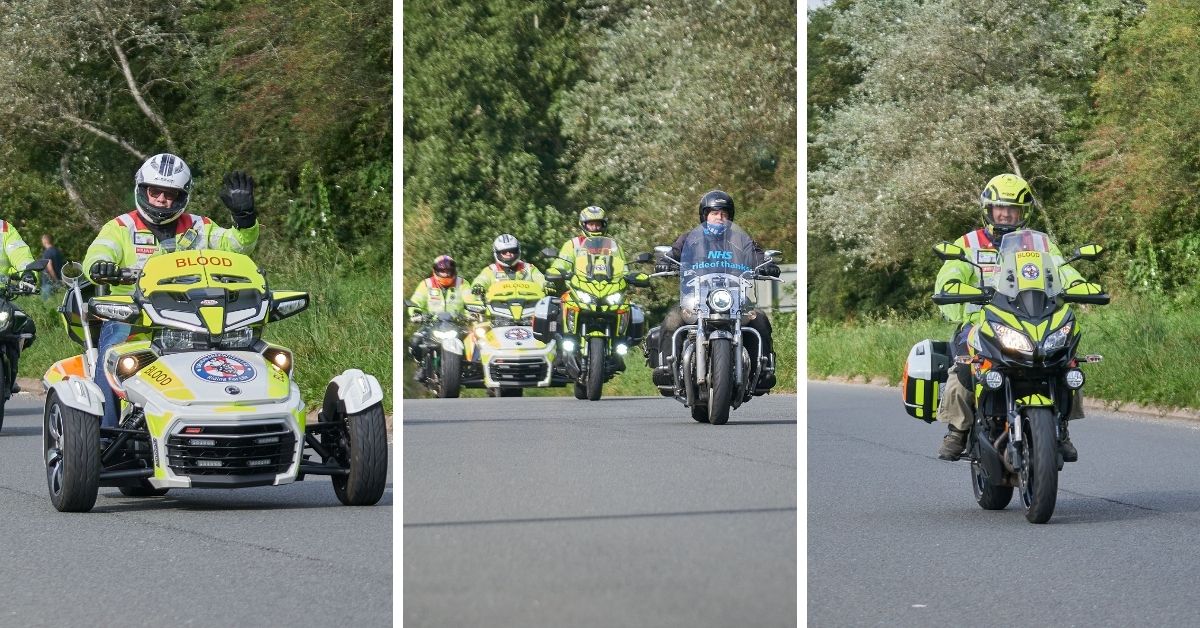 Devon NHS Ride of Thanks fuels Blood Bike for almost a year thanks to generosity of hundreds of motorcyclists